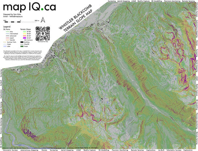 Map IQ Whistler Blackcomb Terrain Slope Map Preview 1