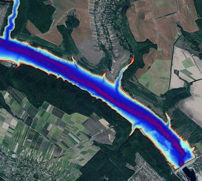 01. Дністровське водосховище (ГЕС, с. Наддністрянське). Карта глибин Preview 1
