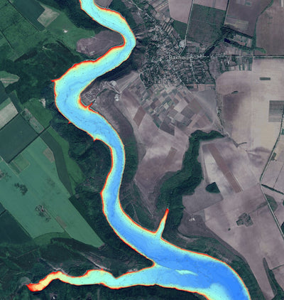 08. Дністровське водосховище (р. Ушиця, с. Вахнівці). Карта глибин Preview 1