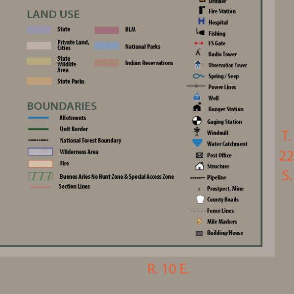 Arizona GMU 36C - FlatlineMaps 25 Map by Flatline Maps LLC | Avenza Maps