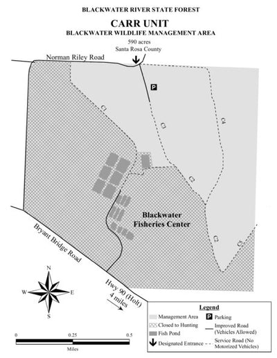 Blackwater - Carr Unit WMA Brochure Map Preview 1