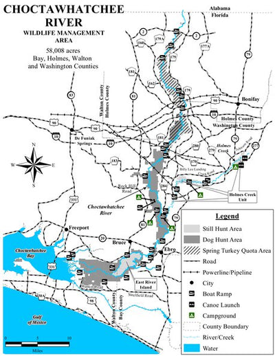 Choctawhatchee River WMA Brochure Map Preview 1