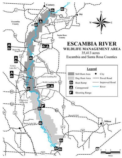 Escambia River WMA Brochure Map Preview 1