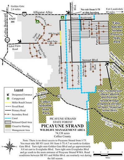 Picayune Strand WMA Brochure Map Preview 1
