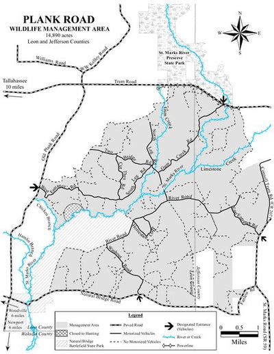 Plank Road WMA Hunt Map Preview 1