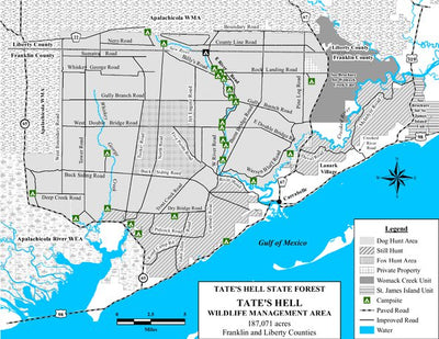 Tate's Hell WMA Brochure Map Preview 1