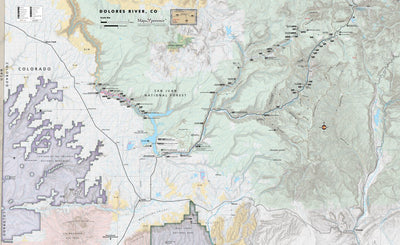 Fly Fishing Outfitters Dolores River, Colorado Fishing Map - FFO digital map