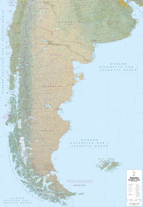 FOCUS America Southern Cone - South Sheet digital map