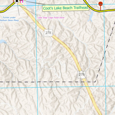 The Silver Comet Trail GeoPDF (Shaded Relief/Roads) Preview 3
