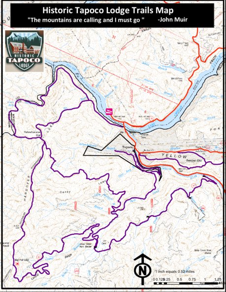 Tapoco Map Historic Tapoco Lodge Trails Map (BETA) by Forest Land Management and ...