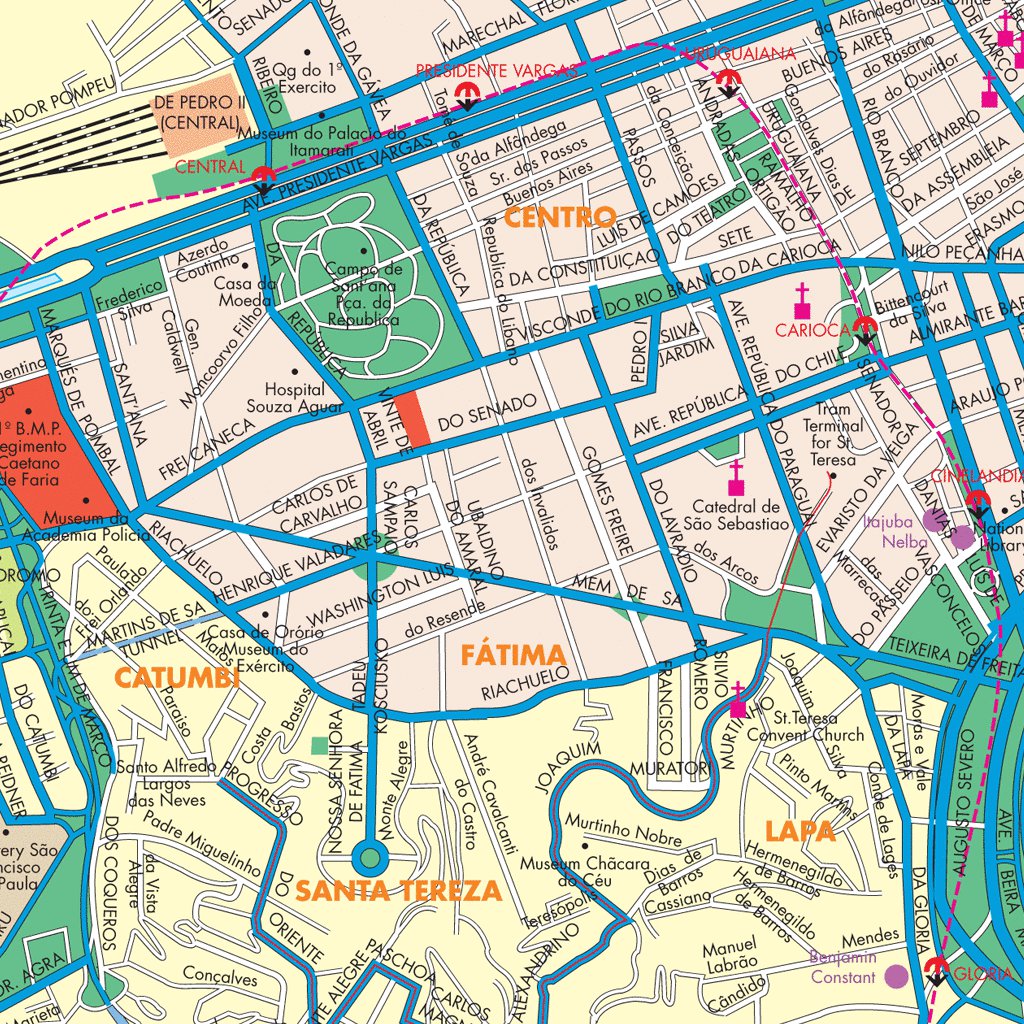 Rio de Janeiro, Brazil Map by formerly Weller Cartographic Services Ltd ...