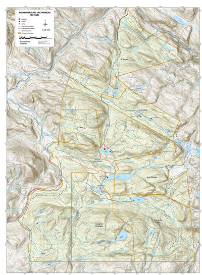 FPQ Pourvoirie du Lac Moreau - Carte générale digital map
