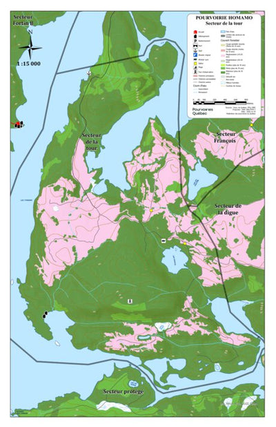 FPQ Pourvoirie Homamo - Secteur de la Tour digital map