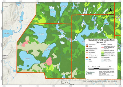 FPQ Secteur 10, Pourvoirie Grand Lac du Nord et Club Lac des Perches digital map