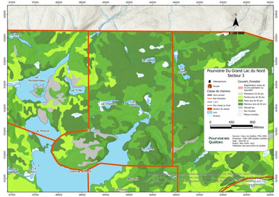 FPQ Secteur 3, Pourvoirie Grand Lac du Nord et Club Lac des Perches digital map