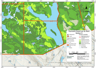 FPQ Secteur 8, Pourvoirie Grand Lac du Nord et Club Lac des Perches digital map