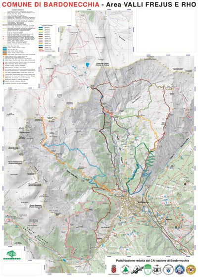 Fraternali Editore Bardonecchia - Mappa Turistica Area Valle Rho digital map