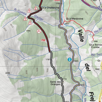 Fraternali Editore Bardonecchia - Mappa Turistica Area Valle Rho digital map
