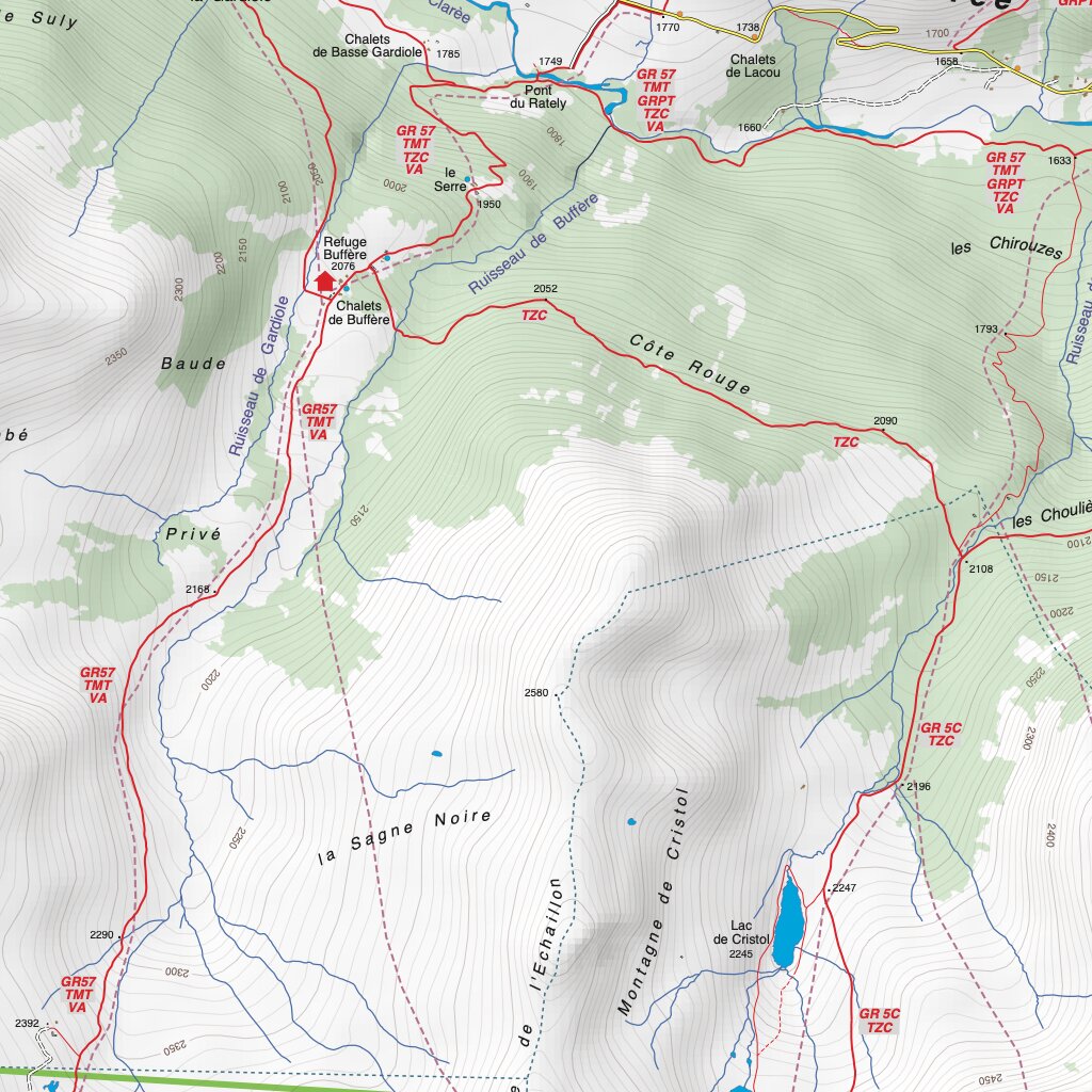 Carta 21 - Briançon - Vallée de la Guisane - Vallée de la Clarée Map by ...