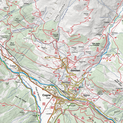 Fraternali Editore Carta 28 - Aosta - Pila - Valle di Cogne - Gran Paradiso digital map