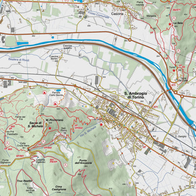Fraternali Editore Carta 4 - Bassa Valsusa - Musinè – Val Sangone – Collina di Rivoli digital map
