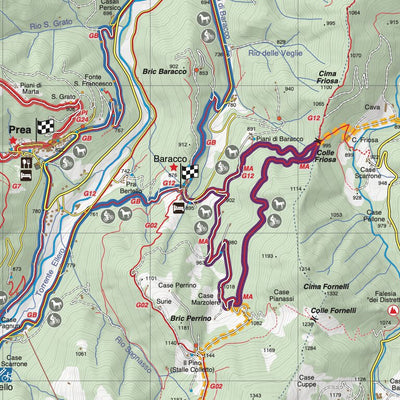 Roccaforte Mondovì - Di Giro In Giro - Mappa Turistica Map by Fraternali  Editore