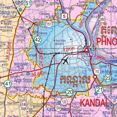 FreelancerKH Cambodia Road Map digital map