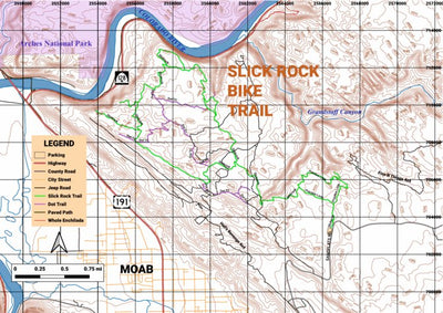 Freethey's non-existent company Slick Rock Bike Trail digital map