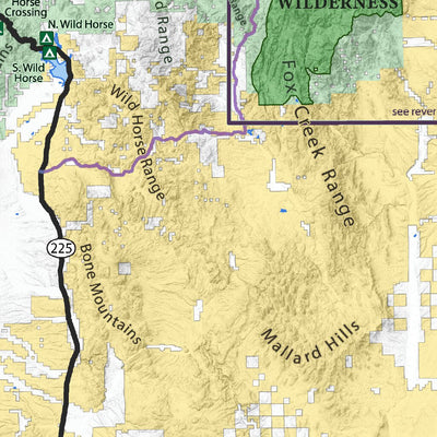 Friends of Nevada Wilderness Jarbidge Mountains Recreation Map - INSETS digital map