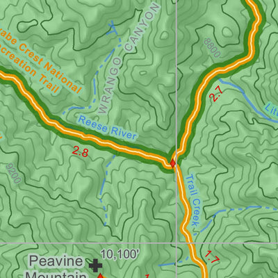 Friends of Nevada Wilderness Toiyabe Crest National Recreation Trail - South digital map