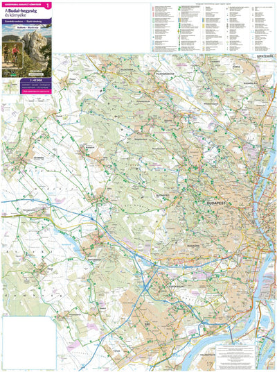 FRIGORIA Könyvkiadó Kft. (Publishing House Ltd.) Budai-hegység és környéke kerékpáros és turistatérkép M 1:42.000 digital map