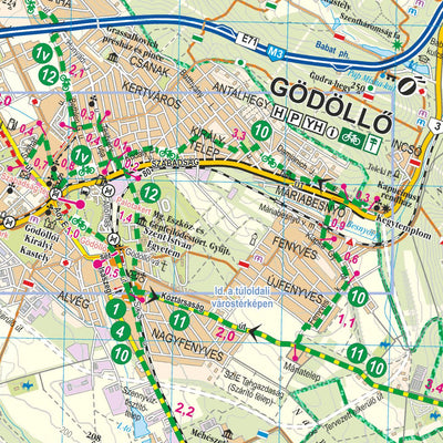 FRIGORIA Könyvkiadó Kft. (Publishing House Ltd.) Gödöllői-dombság kerékpáros térkép M 1:60.000 digital map
