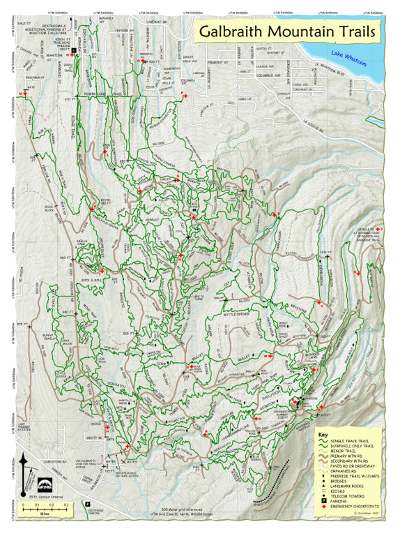 Galbraith Mtn Trails Map 2025 Edition - Main Image