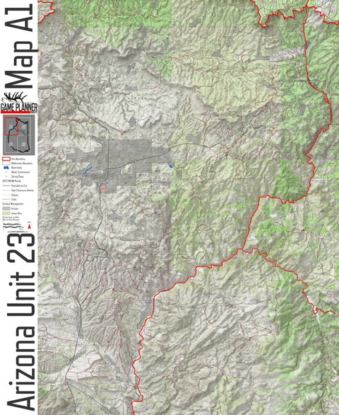 Arizona Performance Task Map Arizona Unit 23 Map by Game Planner Maps | Avenza Maps