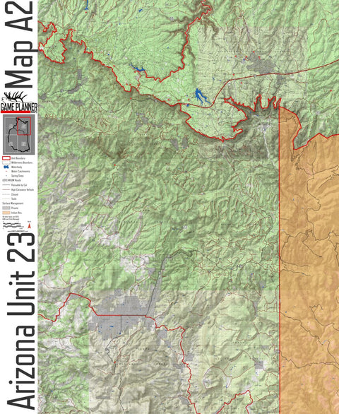 Arizona Performance Task Map Arizona Unit 23 Map by Game Planner Maps | Avenza Maps