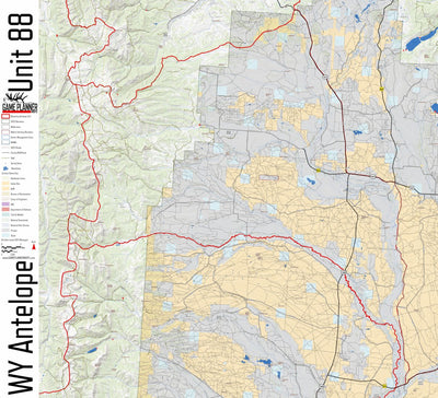Game Planner Maps Wyoming Unit 88 Antelope digital map