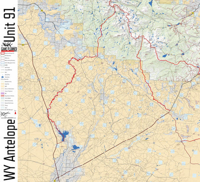 Game Planner Maps Wyoming Unit 91 Antelope digital map