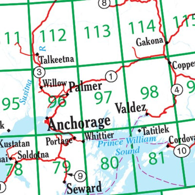 Alaska Atlas & Gazetteer Overview Map Preview 3