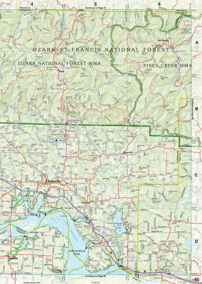 Arkansas Atlas & Gazetteer Page 45 Preview 1