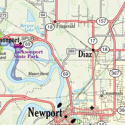 Arkansas Atlas & Gazetteer Page 51 Preview 3
