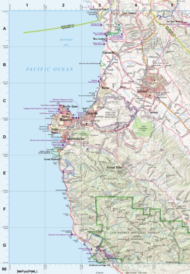 Garmin California Atlas & Gazetteer Page 90 digital map