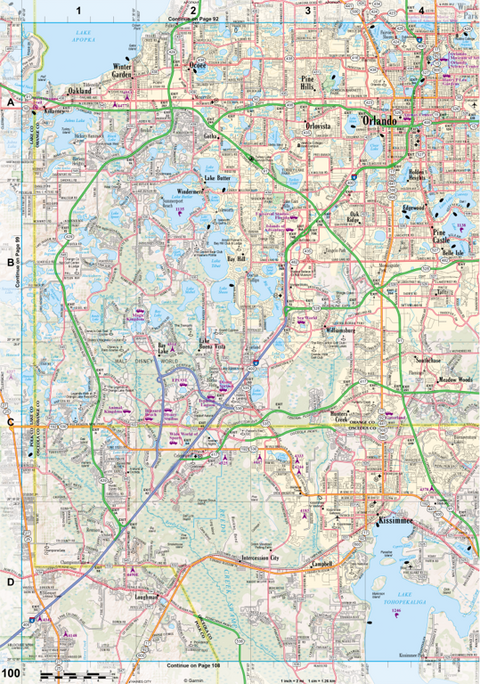 Florida Atlas & Gazetteer Page 100 Preview 1