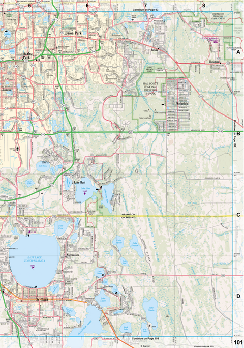Florida Atlas & Gazetteer Page 101 Preview 1
