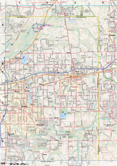 Florida Atlas & Gazetteer Page 106 Preview 1