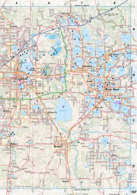 Florida Atlas & Gazetteer Page 107 Preview 1
