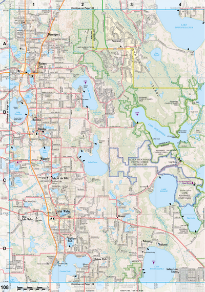 Florida Atlas & Gazetteer Page 108 Preview 1