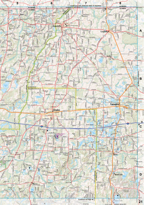 Florida Atlas & Gazetteer Page 21 Preview 1