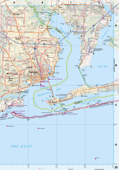Florida Atlas & Gazetteer Page 35 Preview 1