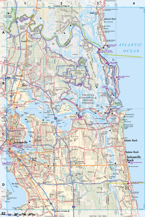 Florida Atlas & Gazetteer Page 52 Preview 1
