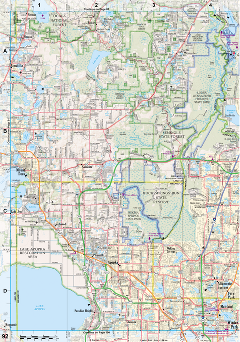Florida Atlas & Gazetteer Page 92 Preview 1